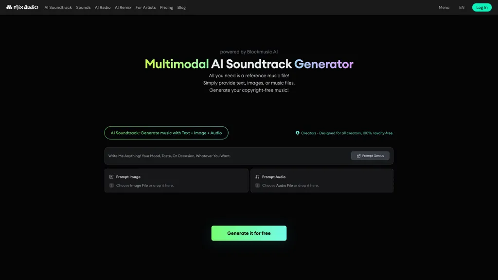 MixAudio 官网截图