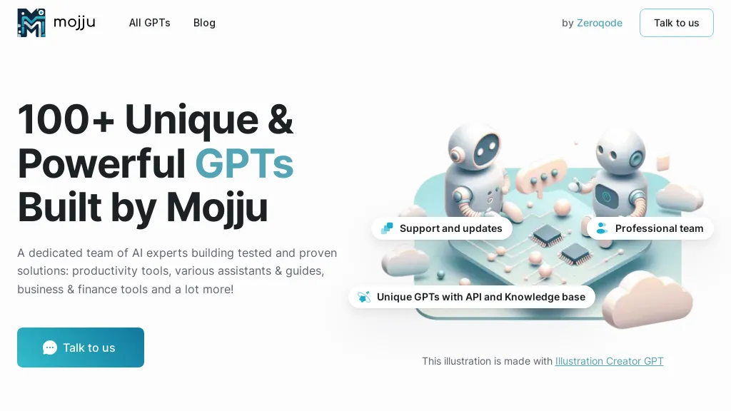 Mojju 官网截图
