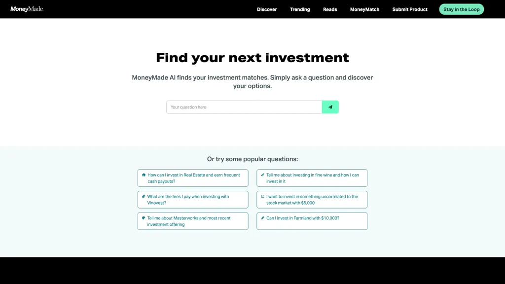 Moneymade.io 工具截图
