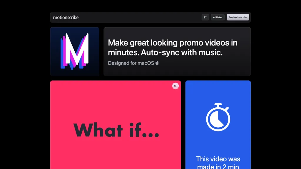 Motionscribe 官网截图