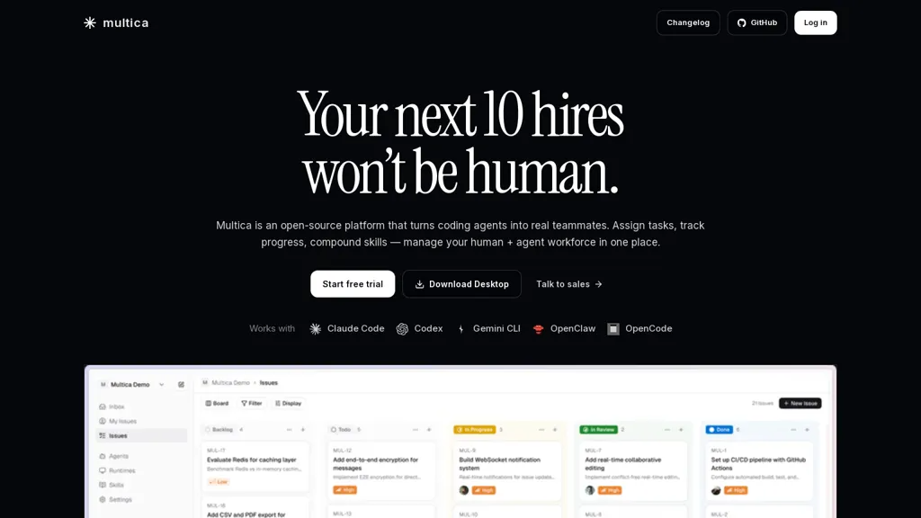 Multica AI 工具截图