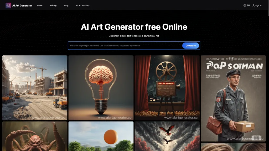 Muse AI Art Generator 官网截图