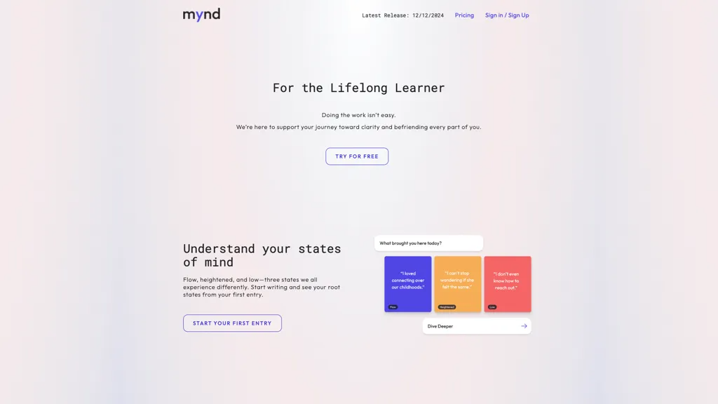 Mynd 官网截图