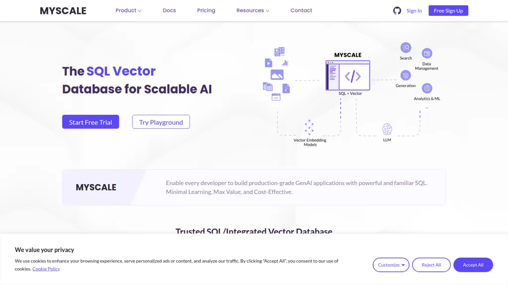 myscale.com 官网截图