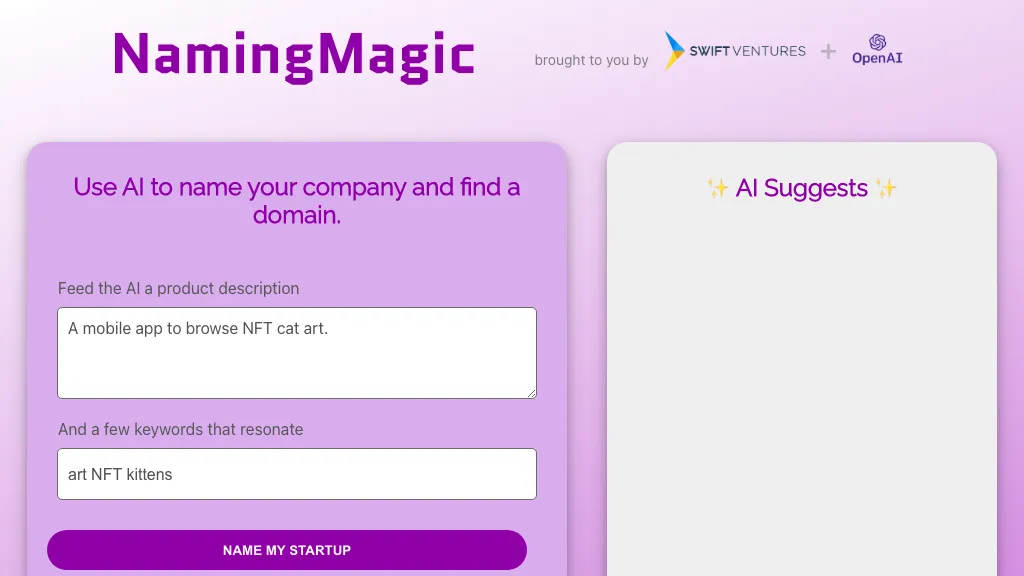 Naming Magic 官网截图