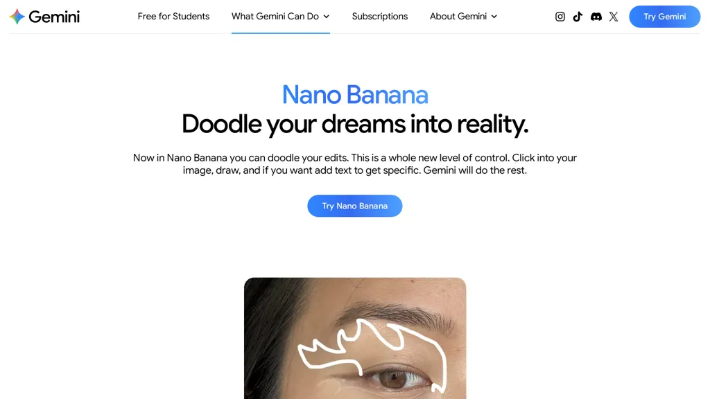Nano Banana 2 官网截图