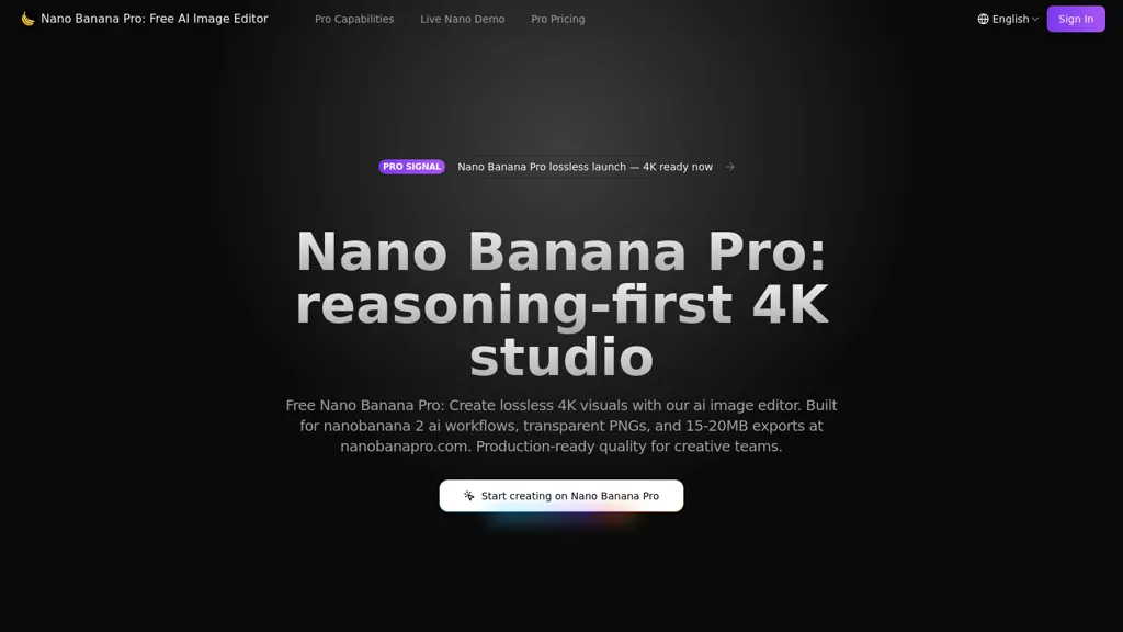 Nano Banana Pro 官网截图