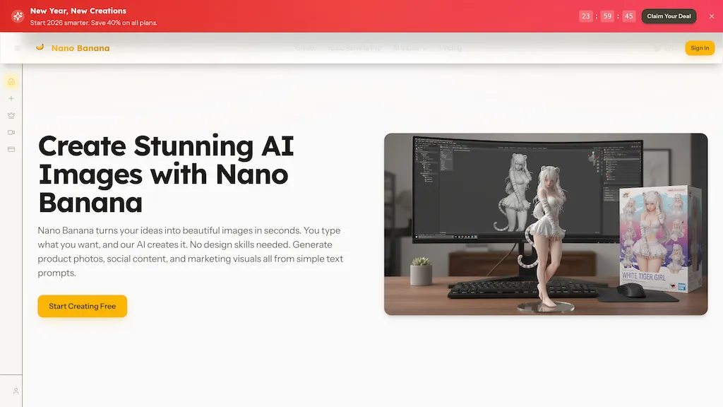 Nano Banana Web 官网截图