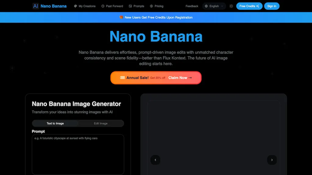 Nano-Banana.io 官网截图