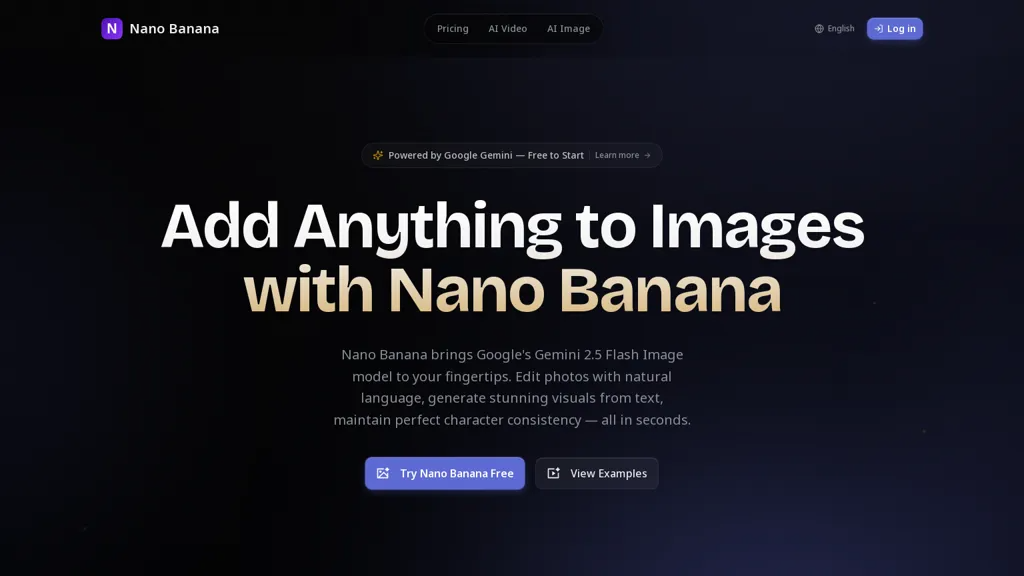 NanoBananaai.ai 官网截图