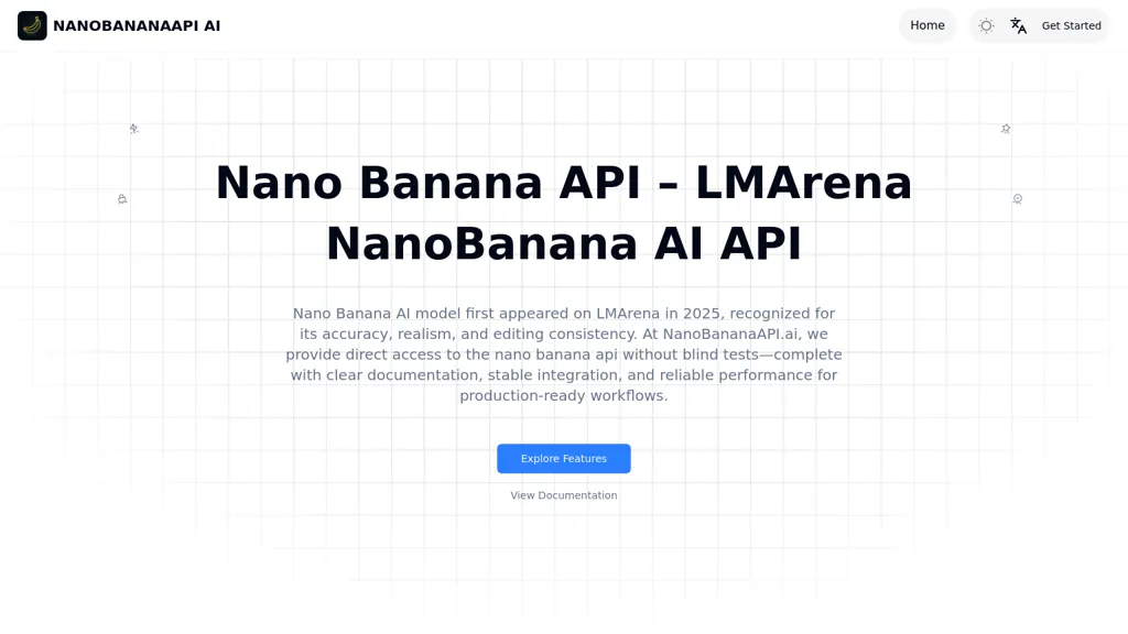 NanoBananaAPI.ai 官网截图