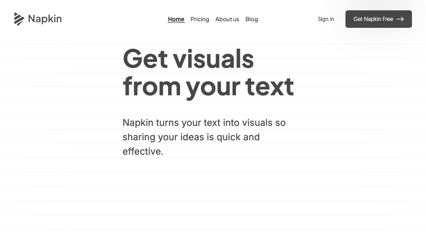 Napkin.ai 官网截图
