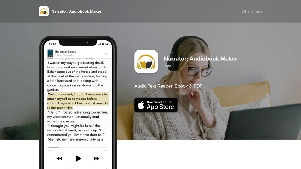 Narrator: Audiobook Maker 官网截图