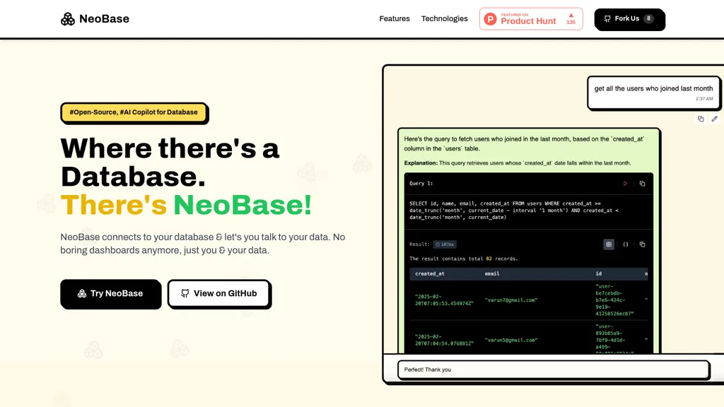 NeoBase 官网截图