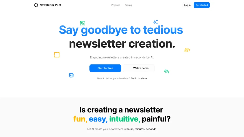 Newsletter Pilot 官网截图