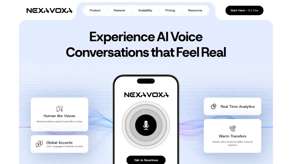 NexaVoxa 官网截图