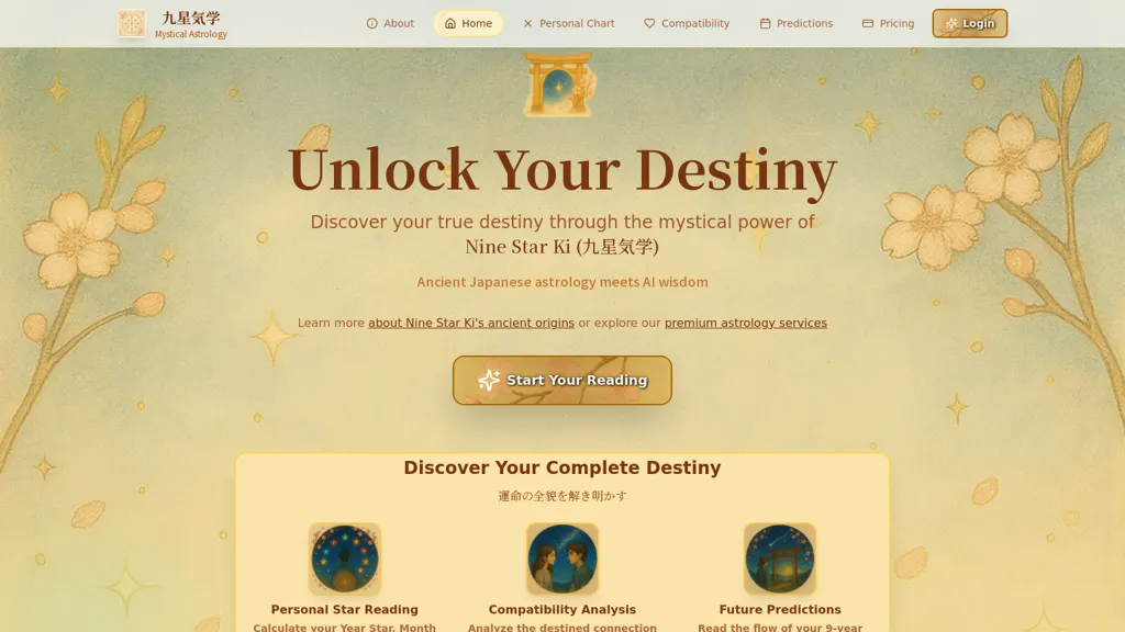 Nine Star Ki Mystical Astrology 工具截图