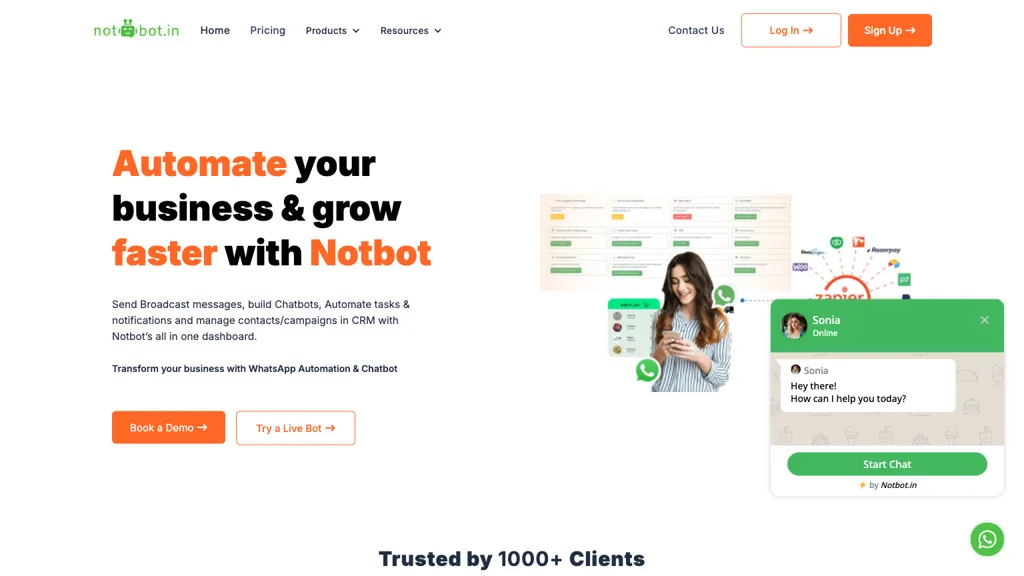 Notbot 官网截图