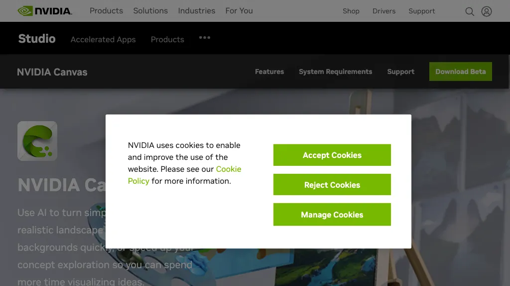 NVIDIA Canvas 工具截图