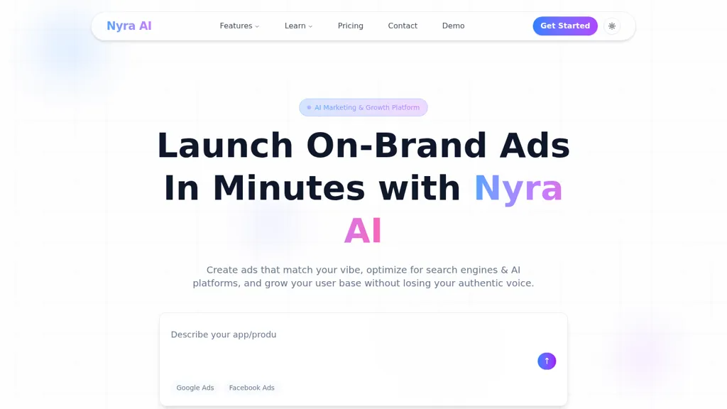 Nyra AI 官网截图