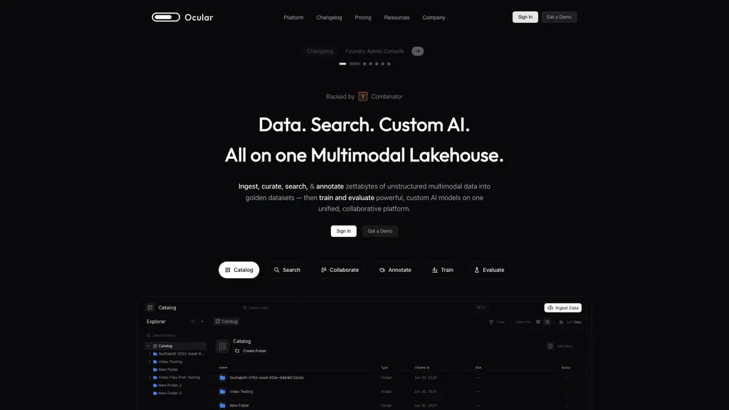 Ocular AI 官网截图