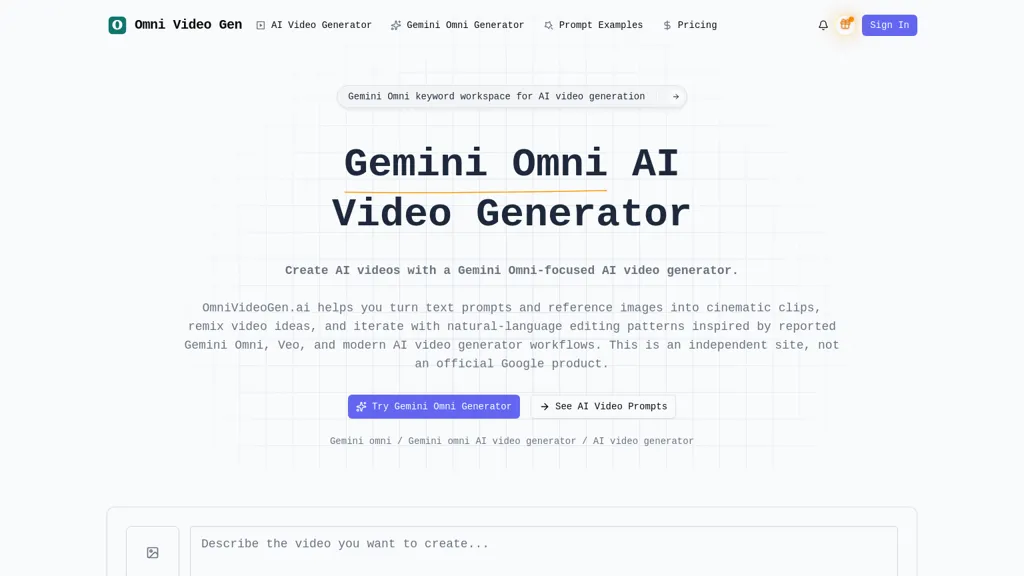 omnivideogen.ai 工具截图