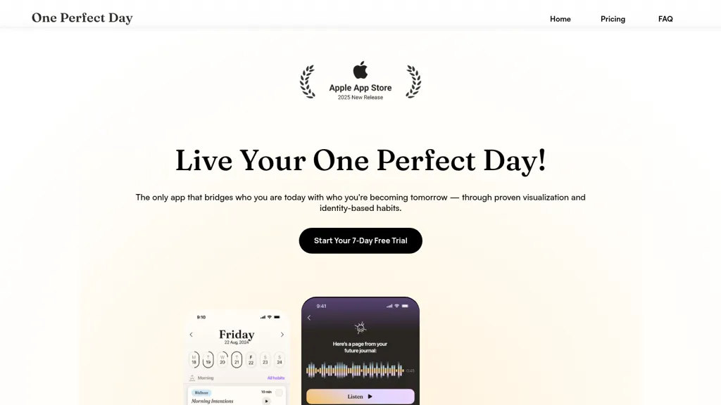 One Perfect Day 官网截图