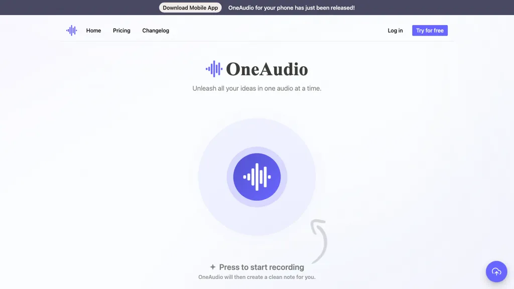 OneAudio 官网截图