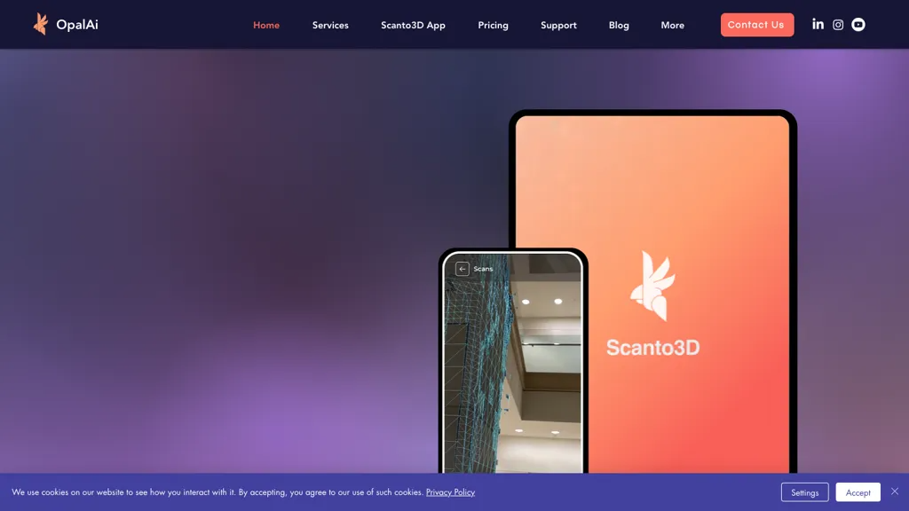OpalAi ScanTo3D 官网截图