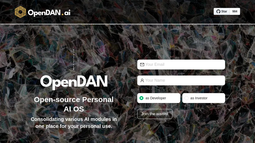 OpenDAN 官网截图