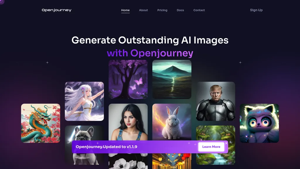 Openjourney Bot 官网截图