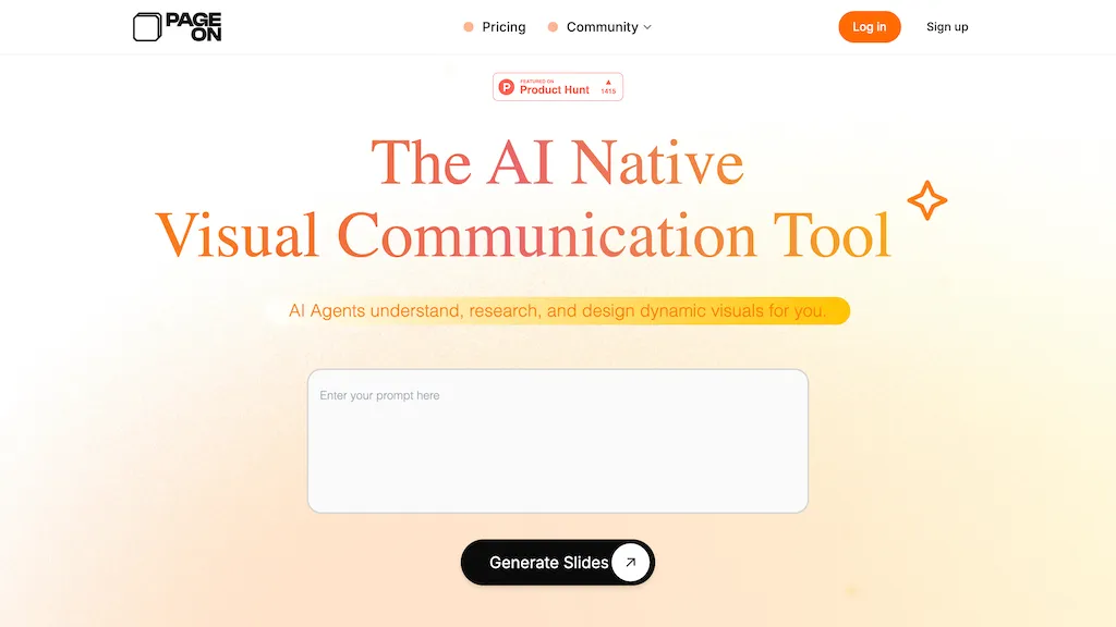 Pageon.ai 官网截图