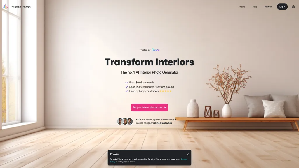 Palette Immo 官网截图