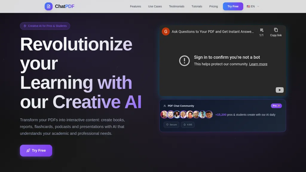 PDF GLAMZN AI 官网截图