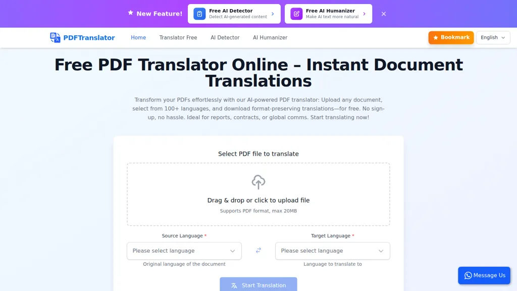 PDF Translator 工具截图