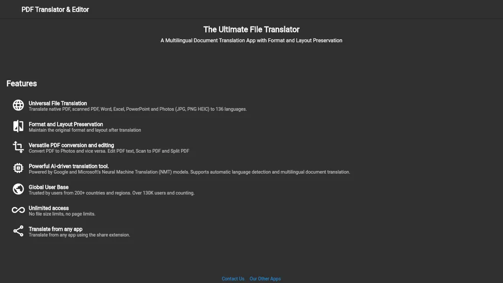 PDF Translator & Editor 工具截图