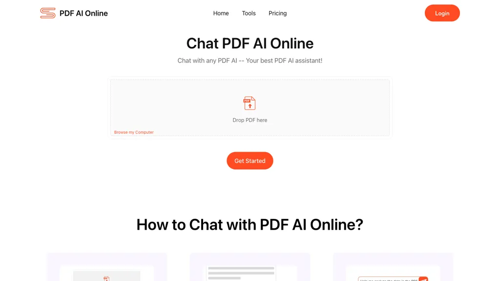 Chat PDF AI online 官网截图