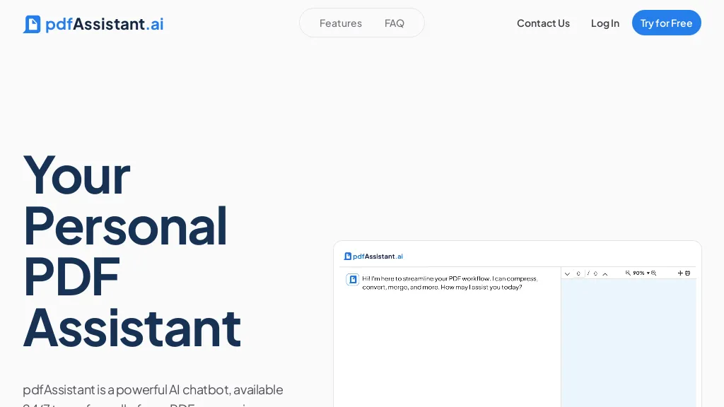 pdfAssistant.ai 官网截图