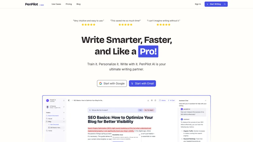PenPilot AI 官网截图