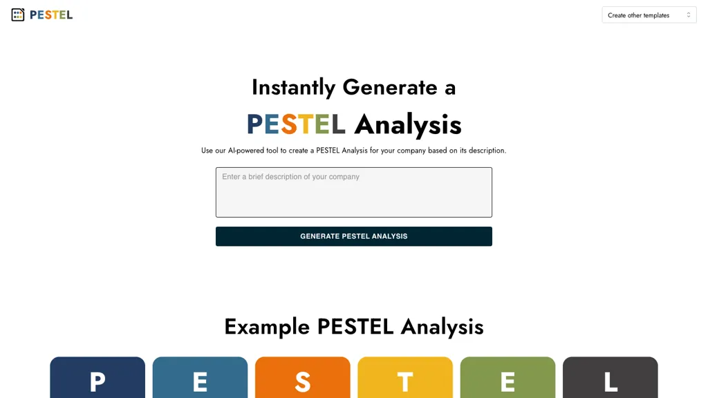 PESTEL 官网截图