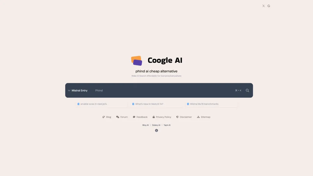 Phind AI Alternative 官网截图