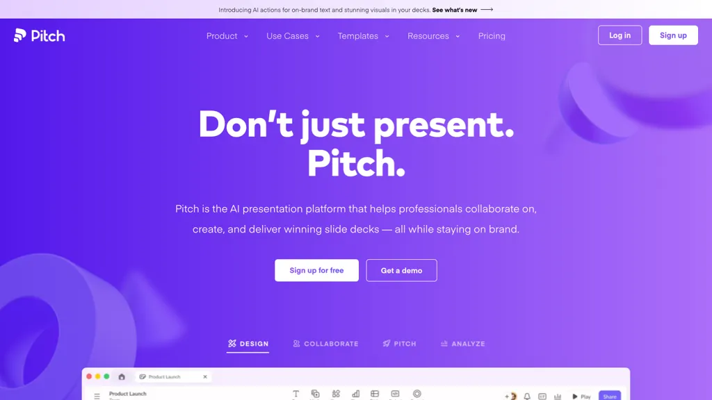 Pitch 官网截图