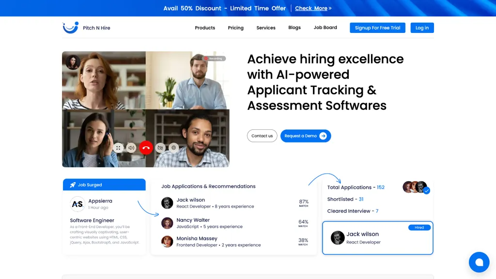Pitch N Hire 官网截图
