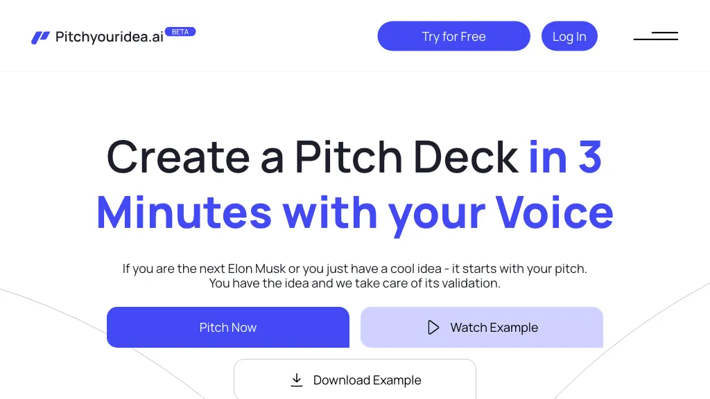 Pitchyouridea 官网截图