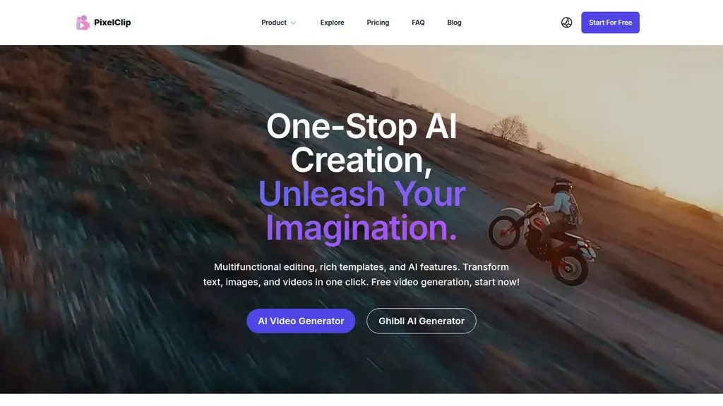 PixelClip AI 官网截图
