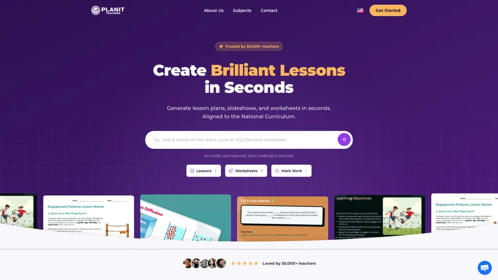 Planit Teachers 官网截图