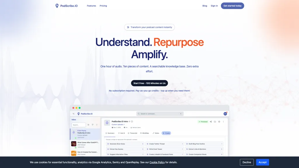 Podscribe.io 工具截图