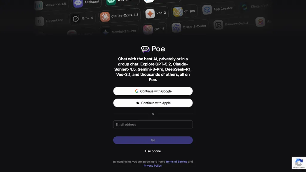 Poe.com 官网截图