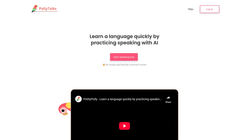 PollyTalks 官网截图