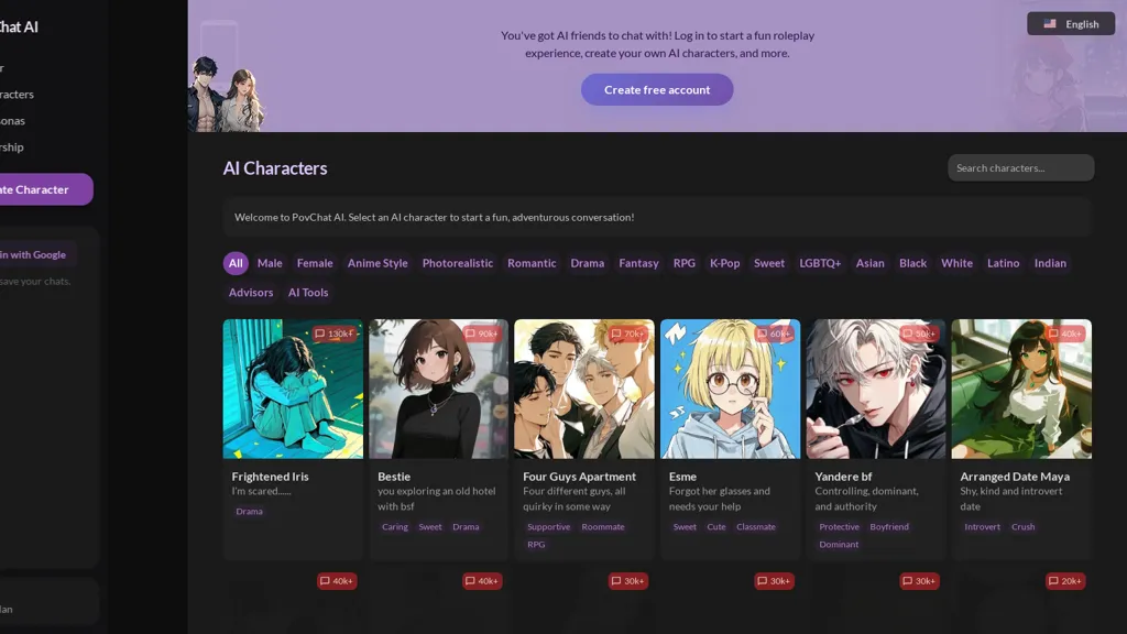 PovChat AI 官网截图